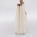CELINE Macadam Tote Bag PVC Leather White Beige Auth 198626-4