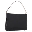 PRADA Tote Bag Nylon Black Silver Auth 198627A-1