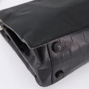 PRADA Tote Bag Nylon Black Silver Auth 198627A-11