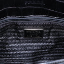 PRADA Tote Bag Nylon Black Silver Auth 198627A-14