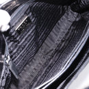 PRADA Tote Bag Nylon Black Silver Auth 198627A-15