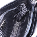 PRADA Tote Bag Nylon Black Silver Auth 198627A-16