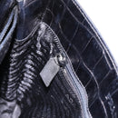 PRADA Tote Bag Nylon Black Silver Auth 198627A-18