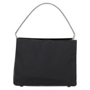 PRADA Tote Bag Nylon Black Silver Auth 198627A-2