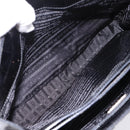 PRADA Tote Bag Nylon Black Silver Auth 198627A-21
