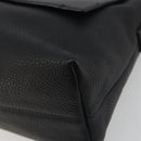 BURBERRY Shoulder Bag Leather Black Silver Auth 198628A-9
