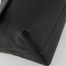 BURBERRY Shoulder Bag Leather Black Silver Auth 198628A-14