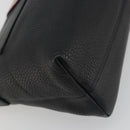 BURBERRY Shoulder Bag Leather Black Silver Auth 198628A-16