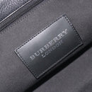 BURBERRY Shoulder Bag Leather Black Silver Auth 198628A-11