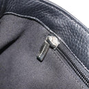BURBERRY Shoulder Bag Leather Black Silver Auth 198628A-21