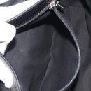 BURBERRY Shoulder Bag Leather Black Silver Auth 198628A-22