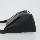 BURBERRY Shoulder Bag Leather Black Silver Auth 198628A-4