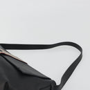 BURBERRY Shoulder Bag Leather Black Silver Auth 198628A-8