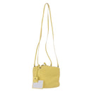 BOTTEGA VENETA INTRECCIATO Shoulder Bag Leather Yellow Auth 198629V-1