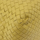 BOTTEGA VENETA INTRECCIATO Shoulder Bag Leather Yellow Auth 198629V-8