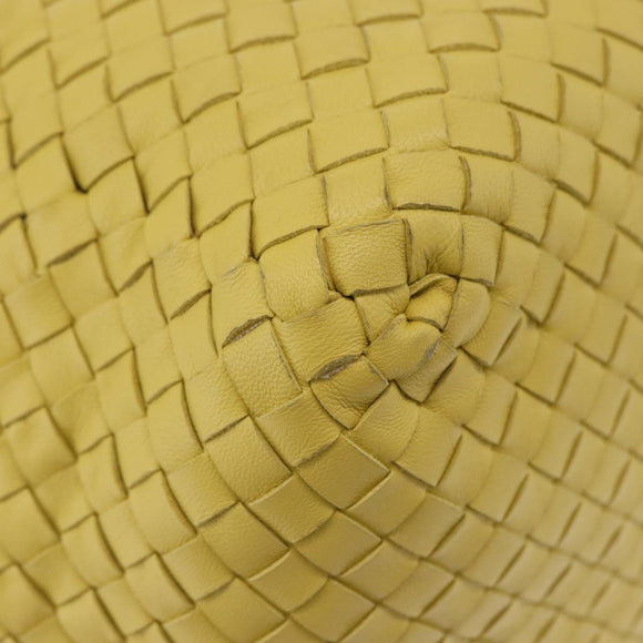 BOTTEGA VENETA INTRECCIATO Shoulder Bag Leather Yellow Auth 198629V