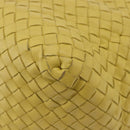 BOTTEGA VENETA INTRECCIATO Shoulder Bag Leather Yellow Auth 198629V-15
