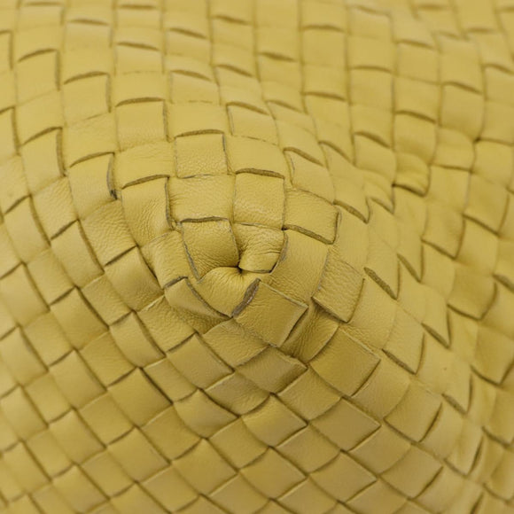 BOTTEGA VENETA INTRECCIATO Shoulder Bag Leather Yellow Auth 198629V