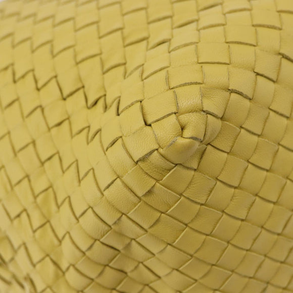 BOTTEGA VENETA INTRECCIATO Shoulder Bag Leather Yellow Auth 198629V