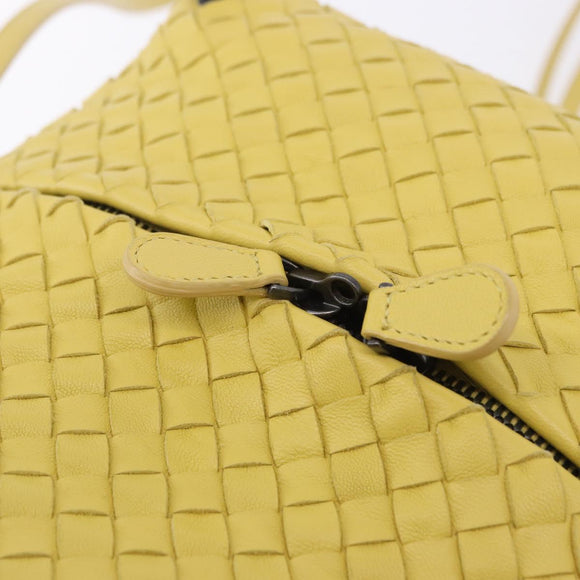 BOTTEGA VENETA INTRECCIATO Shoulder Bag Leather Yellow Auth 198629V