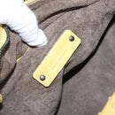 BOTTEGA VENETA INTRECCIATO Shoulder Bag Leather Yellow Auth 198629V-21