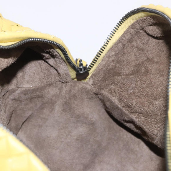 BOTTEGA VENETA INTRECCIATO Shoulder Bag Leather Yellow Auth 198629V