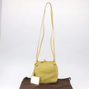 BOTTEGA VENETA INTRECCIATO Shoulder Bag Leather Yellow Auth 198629V-12