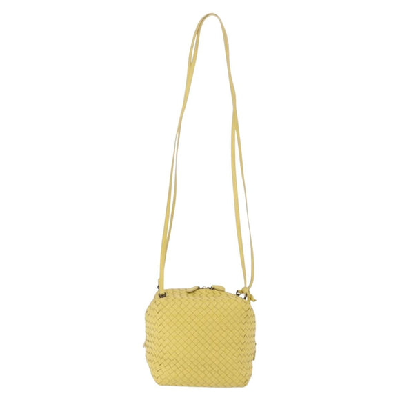 BOTTEGA VENETA INTRECCIATO Shoulder Bag Leather Yellow Auth 198629V