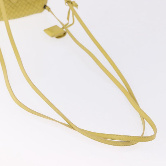 BOTTEGA VENETA INTRECCIATO Shoulder Bag Leather Yellow Auth 198629V