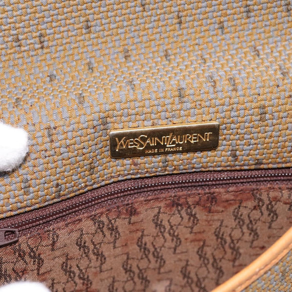 CELINE Shoulder Bag Canvas Brown Beige Auth 198630