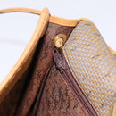 CELINE Shoulder Bag Canvas Brown Beige Auth 198630-20