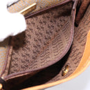 CELINE Shoulder Bag Canvas Brown Beige Auth 198630-21