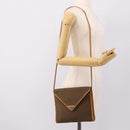 CELINE Shoulder Bag Canvas Brown Beige Auth 198630-22