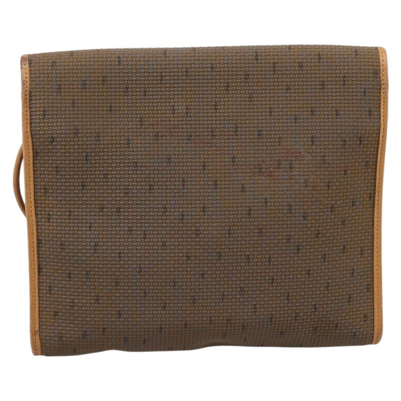 CELINE Shoulder Bag Canvas Brown Beige Auth 198630