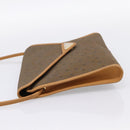CELINE Shoulder Bag Canvas Brown Beige Auth 198630-4