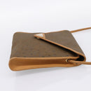 CELINE Shoulder Bag Canvas Brown Beige Auth 198630-5