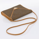 CELINE Shoulder Bag Canvas Brown Beige Auth 198630-7