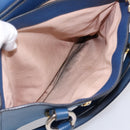Miu Miu Hand Bag Leather 2way Blue Gold Tone Auth 198631A-11