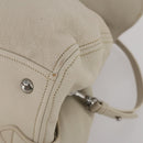Miu Miu Hand Bag Leather 2way Ivory Silver Auth 198635A-10