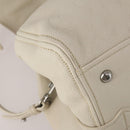 Miu Miu Hand Bag Leather 2way Ivory Silver Auth 198635A-15