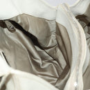 Miu Miu Hand Bag Leather 2way Ivory Silver Auth 198635A-20
