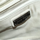 Miu Miu Hand Bag Leather 2way Ivory Silver Auth 198635A-22