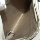 Miu Miu Hand Bag Leather 2way Ivory Silver Auth 198635A-24