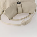 Miu Miu Hand Bag Leather 2way Ivory Silver Auth 198635A-7