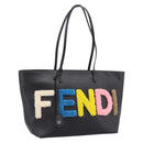 FENDI Tote Bag Leather Black Multicolor 8BH198 Auth 198636A-1