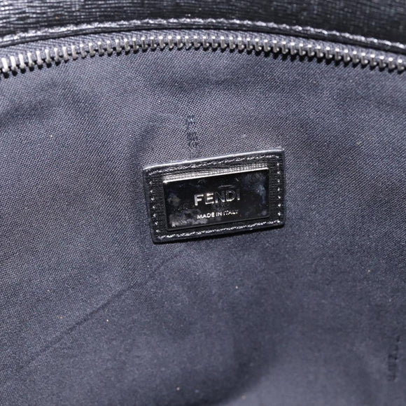 FENDI Tote Bag Leather Black Multicolor 8BH198 Auth 198636A