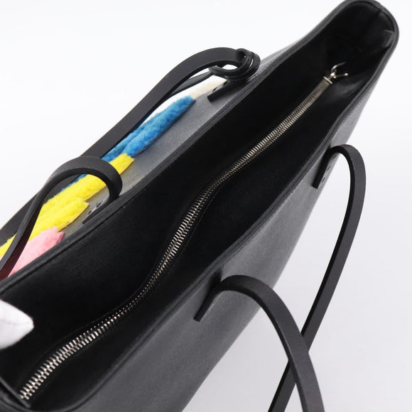 FENDI Tote Bag Leather Black Multicolor 8BH198 Auth 198636A