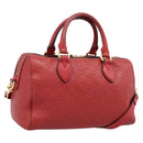 GUCCI GuccissimaGG Hand Bag Leather 2way Red Gold Tone 453573 Auth 198638-1