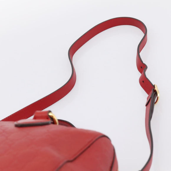GUCCI GuccissimaGG Hand Bag Leather 2way Red Gold Tone 453573 Auth 198638