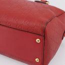 GUCCI GuccissimaGG Hand Bag Leather 2way Red Gold Tone 453573 Auth 198638-12